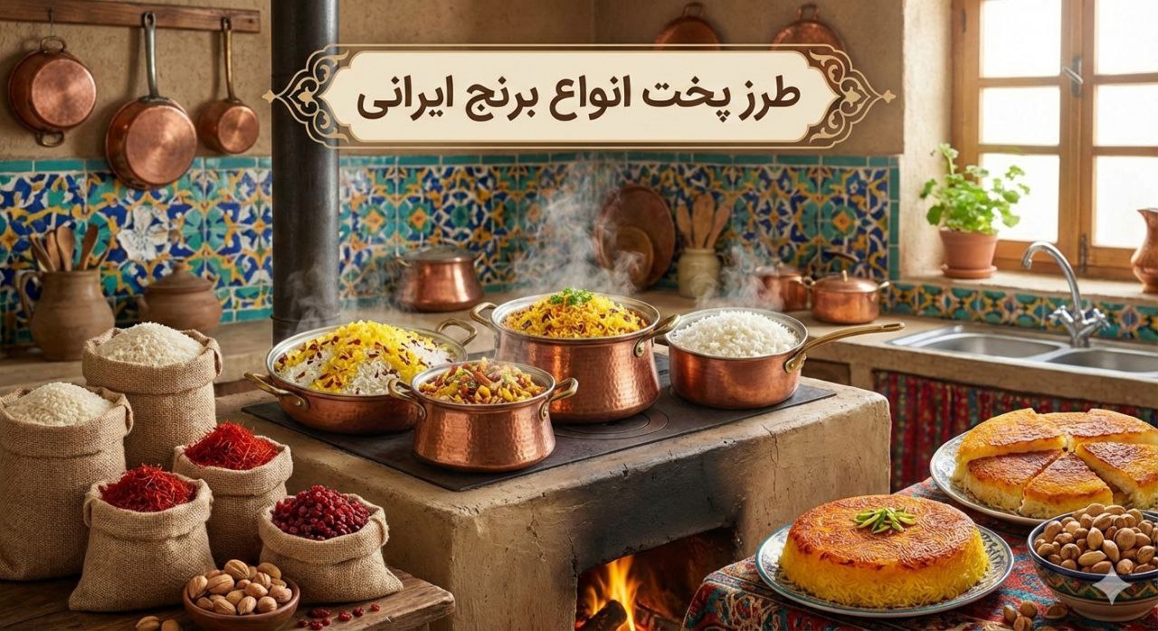 طرز پخت برنج ایرانی